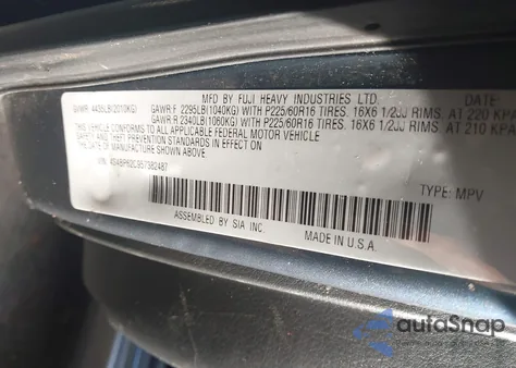 2005 Subaru Legacy 2.5I Limited z USA, uszkodzony, nr VIN 4S4BP62C957382487